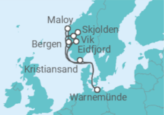 Itinerario del Crucero Noruega - AIDA