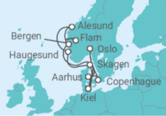 Itinerario del Crucero Noruega, Dinamarca, Alemania - AIDA