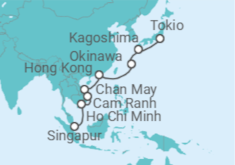 Itinerario del Crucero Japón, China, Vietnam - Princess Cruises