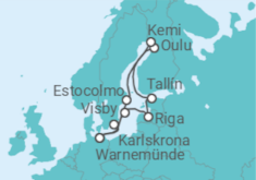 Itinerario del Crucero Suecia, Letonia, Estonia, Finlandia - AIDA
