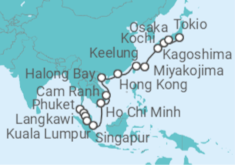 Itinerario del Crucero Sudeste Asiático y Japón - Princess Cruises