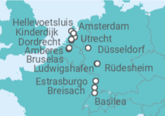 Itinerario del Crucero El gran Rin y los canales holandeses - AmaWaterways