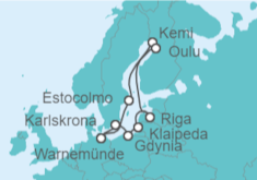 Itinerario del Crucero Suecia, Finlandia, Letonia, Lituania, Polonia - AIDA