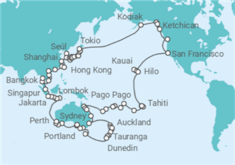 Itinerario del Crucero Vuelta al mundo 2028 - Regent Seven Seas