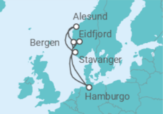 Itinerario del Crucero Noruega - AIDA