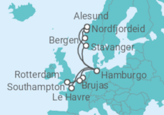 Itinerario del Crucero Áreas metropolitanas y Noruega - AIDA