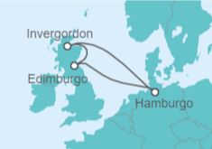 Itinerario del Crucero Reino Unido - AIDA