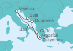 Itinerario del Crucero Bahías de ensueño TI - Costa Cruceros