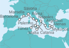 Itinerario del Crucero Desde Barcelona a Atenas TI - Costa Cruceros