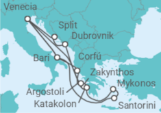 Itinerario del Crucero Italia, Grecia, Croacia TI - Costa Cruceros