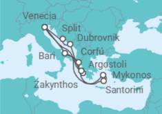 Itinerario del Crucero Italia, Grecia, Croacia TI - Costa Cruceros