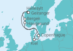 Itinerario del Crucero Valor vikingo TI - Costa Cruceros