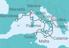Itinerario del Crucero Desde Catania a Barcelona TI - Costa Cruceros