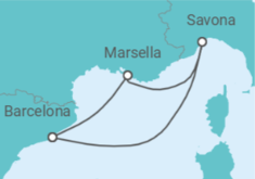 Itinerario del Crucero Francia, Italia TI - Costa Cruceros