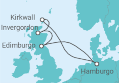 Itinerario del Crucero Ambientes celtas TI - Costa Cruceros