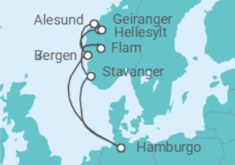 Itinerario del Crucero Noruega TI - Costa Cruceros