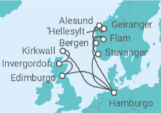 Itinerario del Crucero Reino Unido, Alemania, Noruega TI - Costa Cruceros