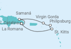 Itinerario del Crucero República Dominicana, Islas Vírgenes, St. Maarten - Con vuelos - MSC Cruceros