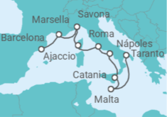 Itinerario del Crucero Malta, Italia, Francia TI - Costa Cruceros