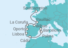 Itinerario del Crucero Navegación por el Mediterráneo - Oceania Cruises