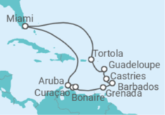 Itinerario del Crucero Calma caribeña - Oceania Cruises