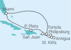 Itinerario del Crucero Tapiz de las islas del Caribe - Oceania Cruises
