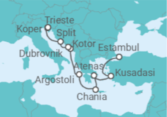 Itinerario del Crucero Griegos y bizantinos - Oceania Cruises