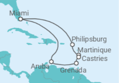 Itinerario del Crucero Vida lujosa en la isla - Oceania Cruises