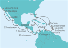 Itinerario del Crucero Puertos de vacaciones y Hollywood - Oceania Cruises