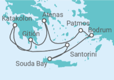 Itinerario del Crucero Historia antigua por islas soleadas - Silversea