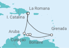 Itinerario del Crucero Surcando el Sur del Caribe - MSC Cruceros