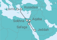 Itinerario del Crucero De Jeddah a Atenas - Celestyal Cruises