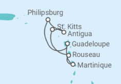 Itinerario del Crucero St. Maarten, Antigua, Martinica - MSC Cruceros