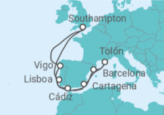 Itinerario del Crucero Eclipse Total Solar en el Mediterráneo - Princess Cruises