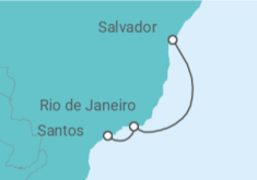 Itinerario del Crucero Brasil - MSC Cruceros