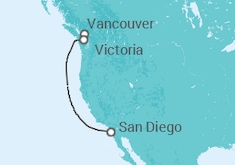 Itinerario del Crucero Alaska - Holland America Line
