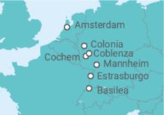 Itinerario del Crucero Rhin Clásico I inicio Ámsterdam - Con vuelos - Panavision