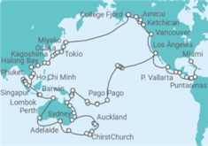 Itinerario del Crucero Gran Círculo del Pacífico - Princess Cruises