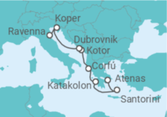 Itinerario del Crucero Atenas y el encanto de las Islas Griegas + Bolonia - NCL Norwegian Cruise Line