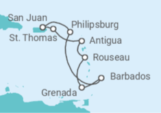 Itinerario del Crucero Caribe Sur - Royal Caribbean