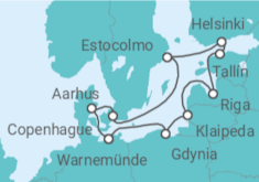 Itinerario del Crucero Capitales Bálticas - MSC Cruceros