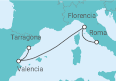 Itinerario del Crucero España, Italia - MSC Cruceros