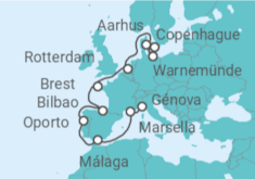 Itinerario del Crucero Desde Copenhague a Génova - MSC Cruceros