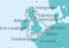 Itinerario del Crucero Islas Británicas: Inglaterra, Irlanda y Escocia - NCL Norwegian Cruise Line