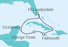 Itinerario del Crucero Jamaica, Islas Caimán, México - Disney Cruise Line