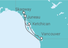 Itinerario del Crucero Alaska - Disney Cruise Line