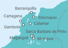 Itinerario del Crucero Desde Cartagena de Indias (Colombia) a Barranquilla (Colombia) - AmaWaterways