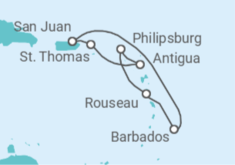 Itinerario del Crucero Caribe Sur - Royal Caribbean