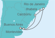 Itinerario del Crucero Argentina, Uruguay, Brasil TI - Costa Cruceros