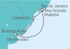 Itinerario del Crucero Uruguay, Brasil TI - Costa Cruceros
